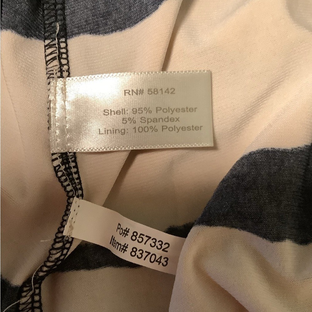 Abstract Print Maxi Dress Black Cream Layered Bodice Tie Back 837043 RN 58142 - Picture 5 of 12